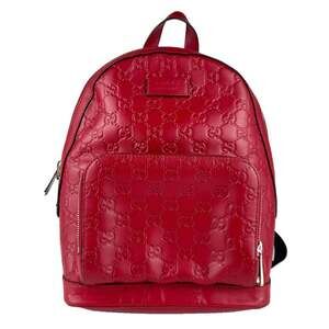 GUCCI Red Leather Backpack